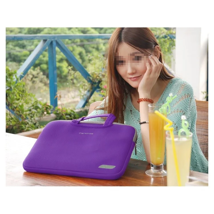 Purple Cartinoe Breath Series Zipper Nylon Notebook Bag Pouch for MacBook Pro 15.4 inch, Size: 36 x 27cm