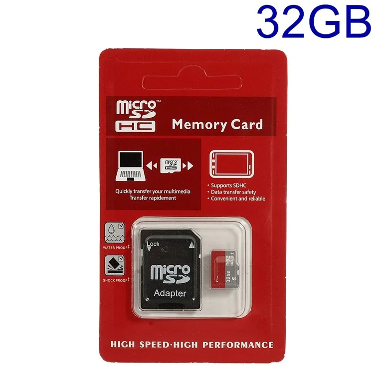 32GB High Speed MicroSD TransFlash Memory Card with SD Adapter
