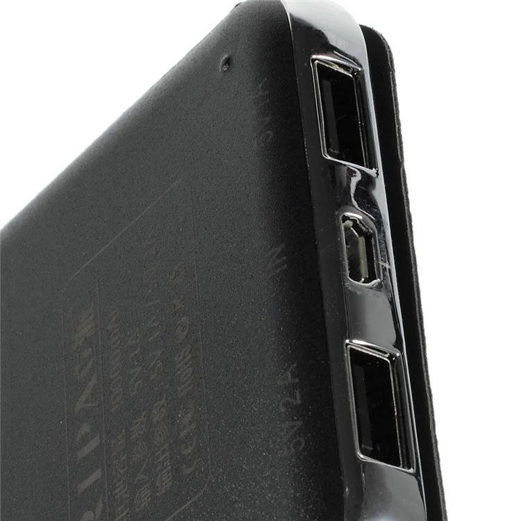 RIPA 10000mAh Dual Outputs Solar Panel Power Bank with Front Flip Cover