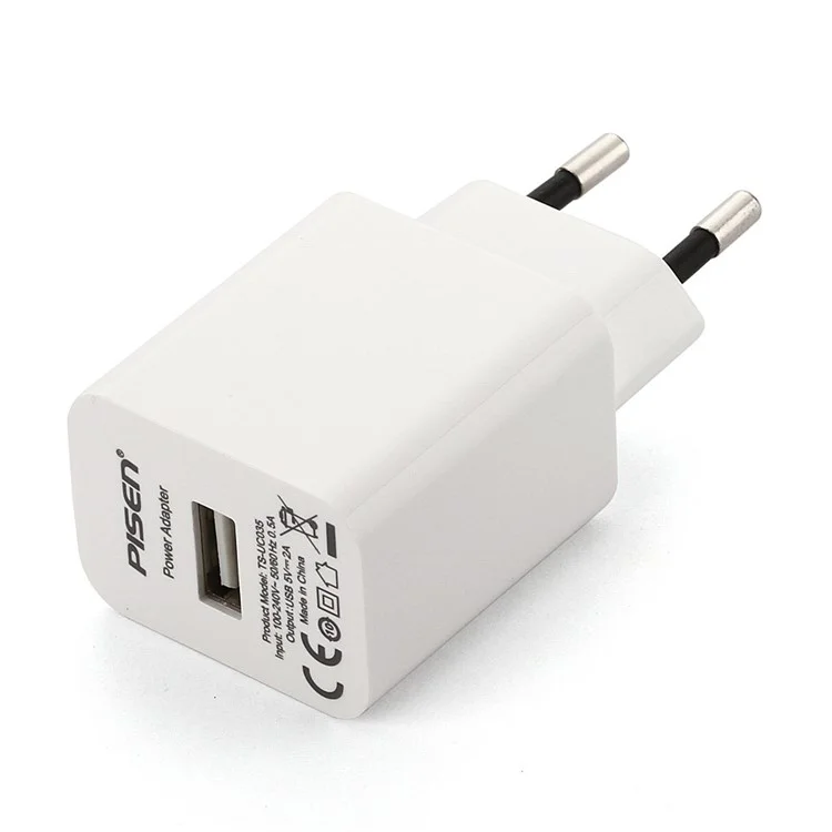 Pisen I Charger 2A Power Adapter for iPhone iPad Samsung HTC - EU Plug