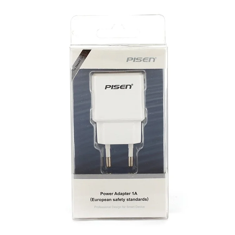 Pisen I Charger II 1A Power Adapter for iPhone iPad mini Samsung HTC - EU Plug