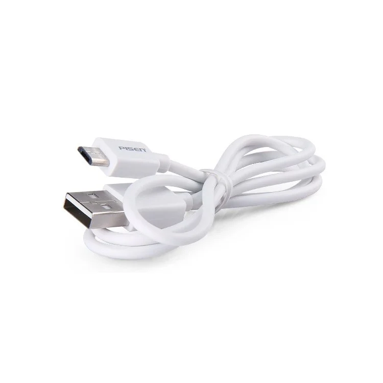 Pisen 0.8M Micro USB Data Sync Charging Cable for Samsung HTC Sony LG Huawei Xiaomi Etc - White