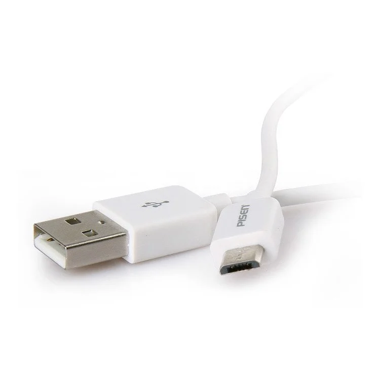 Pisen 0.8M Micro USB Data Sync Charging Cable for Samsung HTC Sony LG Huawei Xiaomi Etc - White