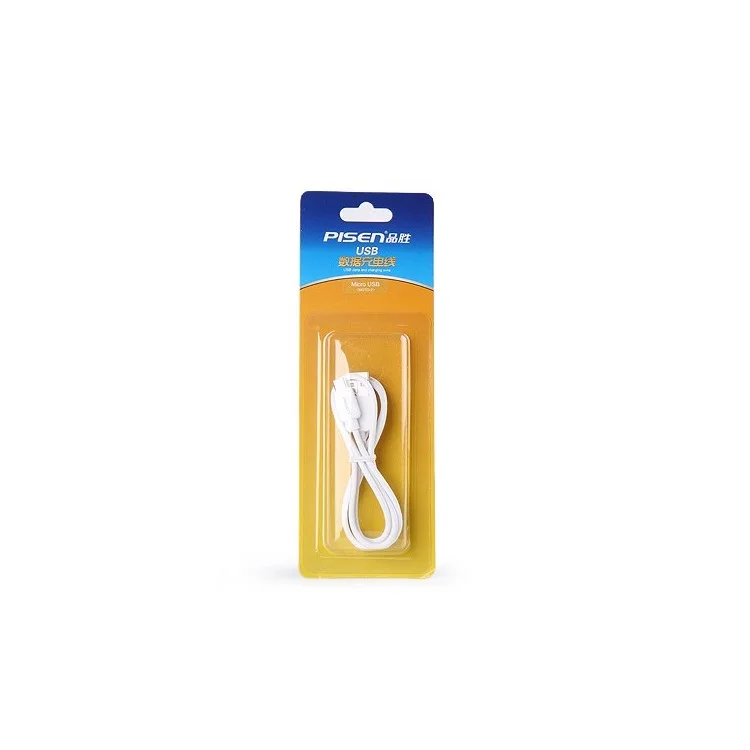 Pisen 0.8M Micro USB Data Sync Charging Cable for Samsung HTC Sony LG Huawei Xiaomi Etc - White