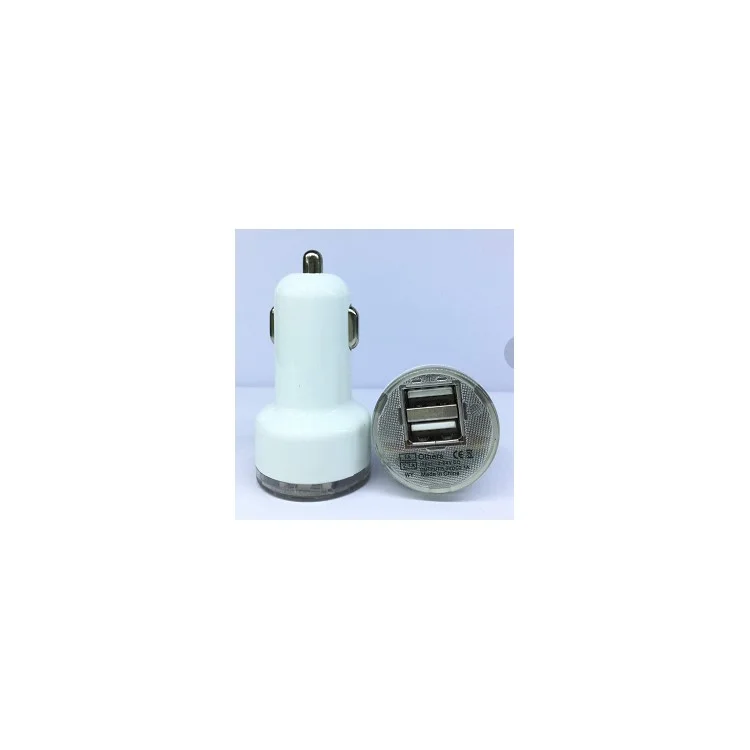 Dual USB Car Charger Adapter for iPad iPhone Samsung Galaxy Tab 2.1A - White