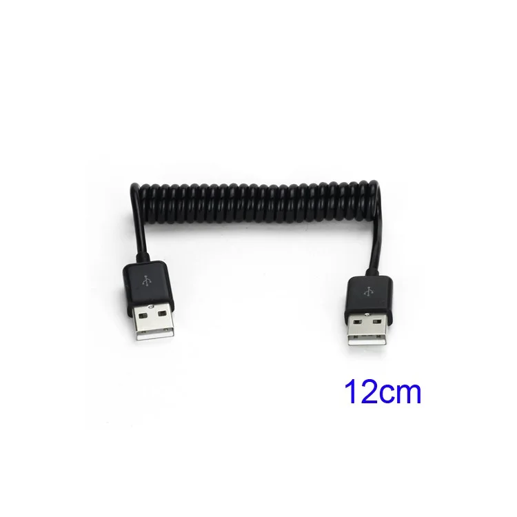 Coiled USB Male to Male Curl Spring Sprial Retractable Cable