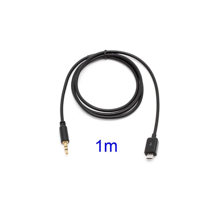 Black Micro USB to 3.5mm Car AUX Out Cable for Samsung Galaxy S3 i9300 S2 i9100 i9220