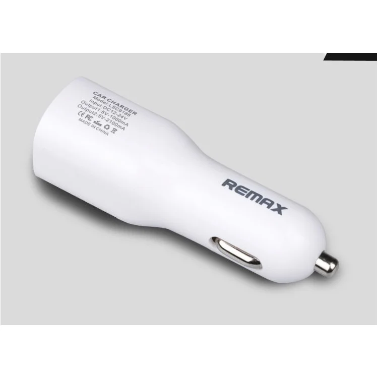 Remax Dual Port USB Car Charger Adapter for iPhone iPad iPod Samsung HTC Sony 2.1A