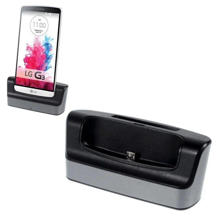 Portable 1.5A Cradle Holder Charger Dock w/ Battery Slot for LG G3 D850 + Micro USB Cable