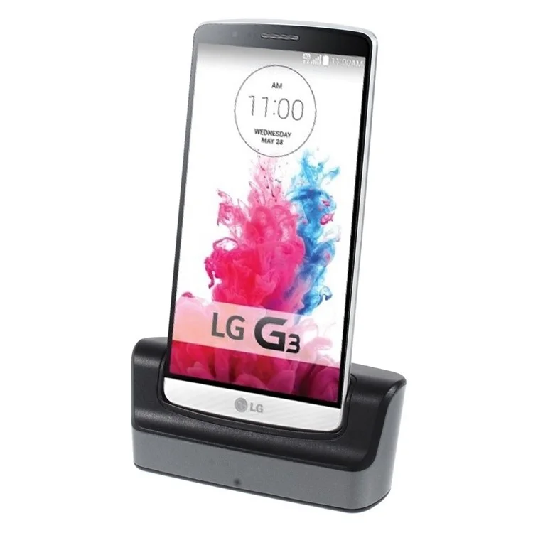 Portable 1.5A Cradle Holder Charger Dock w/ Battery Slot for LG G3 D850 + Micro USB Cable