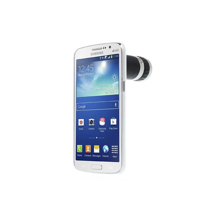 8X Zoom Mobile Phone Telescope Camera Lens w/ Crystal Case for Samsung Galaxy Grand 2 Duos G7102 G7106