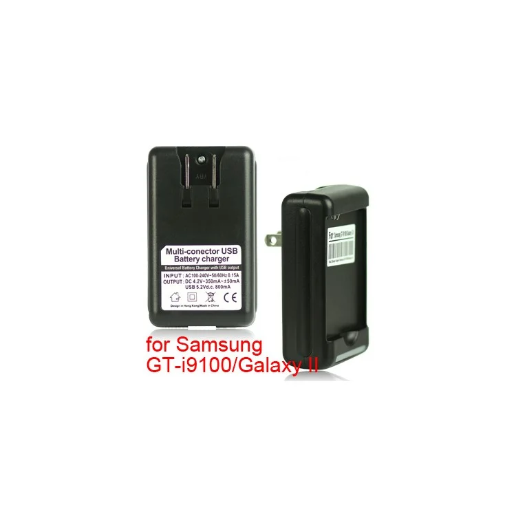 2 in 1 USB Battery Wall Charger for Samsung I9100 Galaxy S II