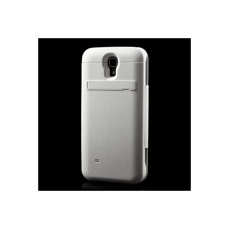 White S-View External Battery Case Flip Cover for Samsung Galaxy Mega 6.3 I9200, with Wake up / Sleep Function