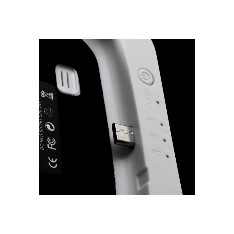 White S-View External Battery Case Flip Cover for Samsung Galaxy Mega 6.3 I9200, with Wake up / Sleep Function