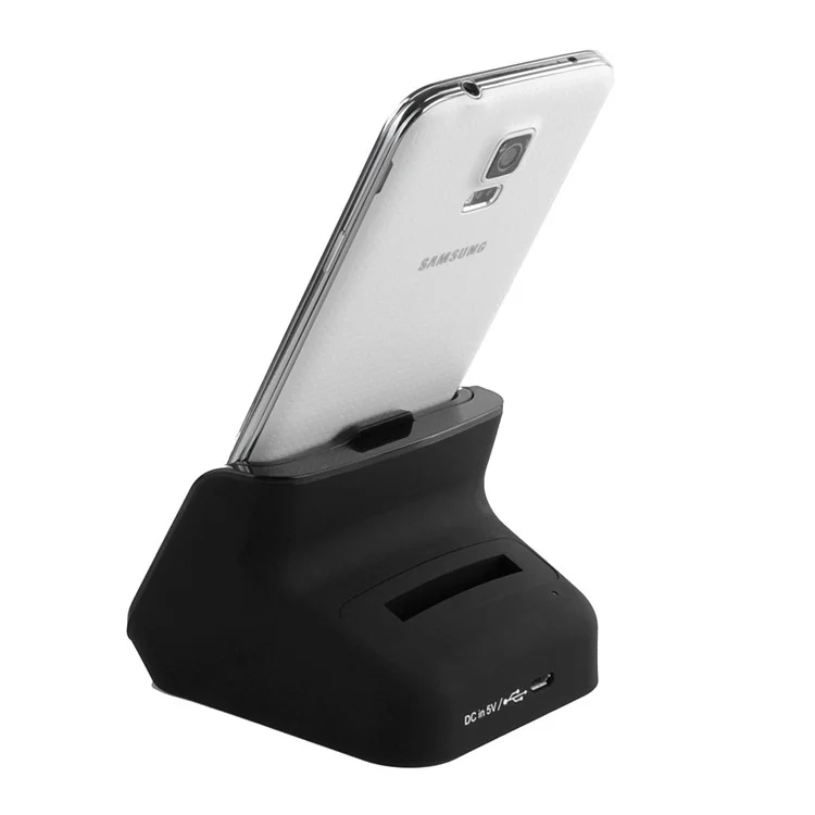 2 in 1 USB 3.0 Cradle Holder Charger Dock + Battery Slot for Samsung Galaxy S5 G900 - Black