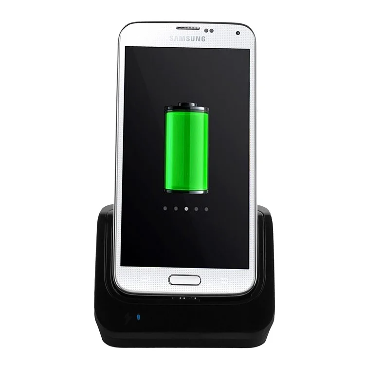 2 in 1 USB 3.0 Cradle Holder Charger Dock + Battery Slot for Samsung Galaxy S5 G900 - Black