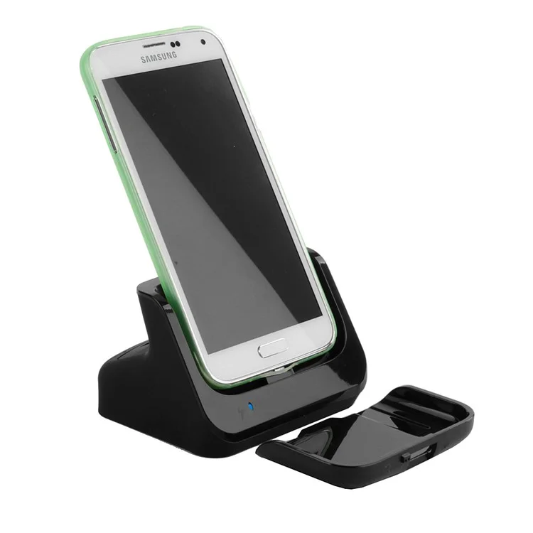 2 in 1 USB 3.0 Cradle Holder Charger Dock + Battery Slot for Samsung Galaxy S5 G900 - Black