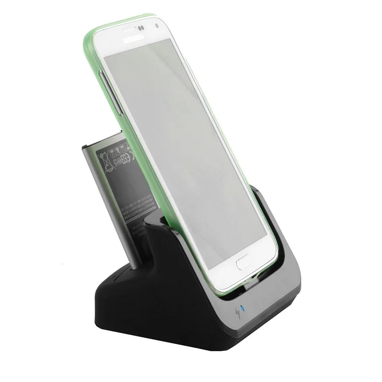 2 in 1 USB 3.0 Cradle Holder Charger Dock + Battery Slot for Samsung Galaxy S5 G900 - Black