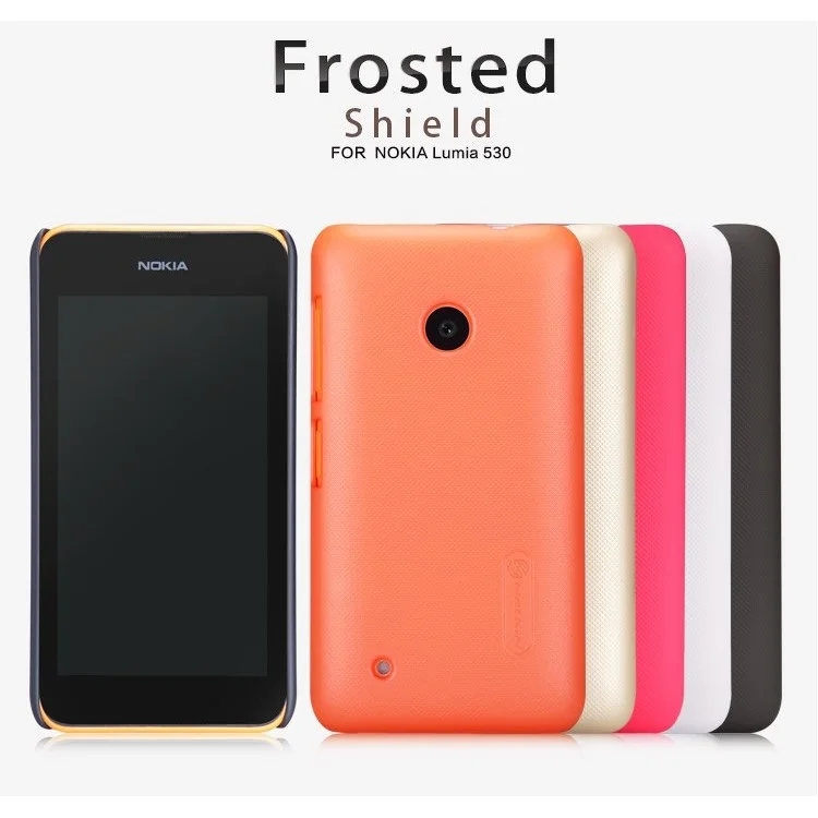 Nillkin for Nokia Lumia 530 RM-1017 RM-1019 Super Frosted Shield Hard Shell w/ Screen Protector - Gold