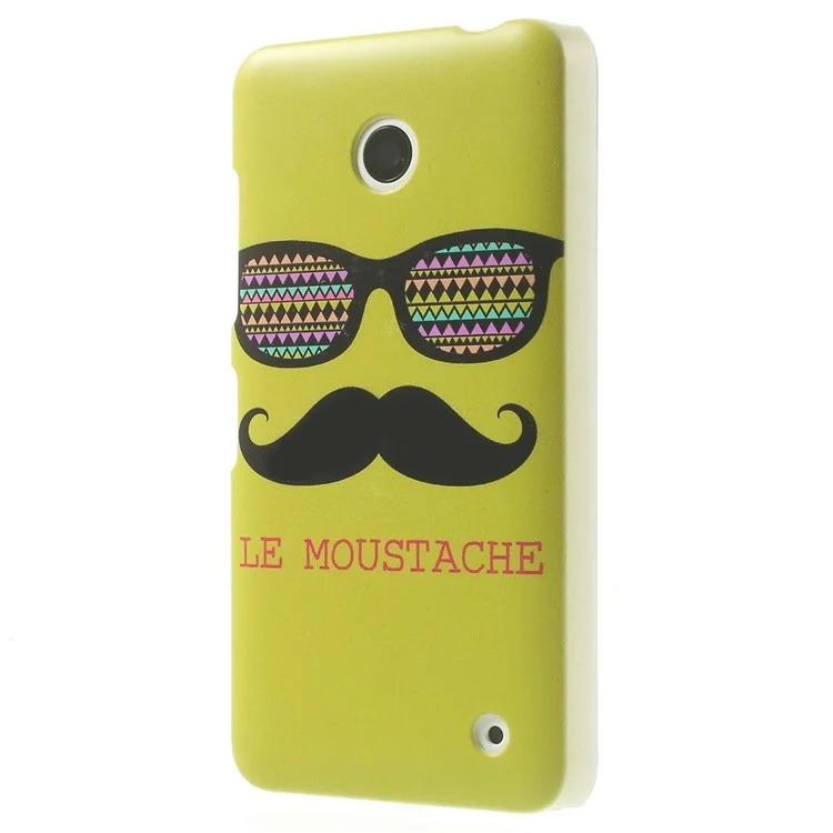 Le Moustache & Glasses Hard Case for Nokia Lumia 635 630 - Green Background