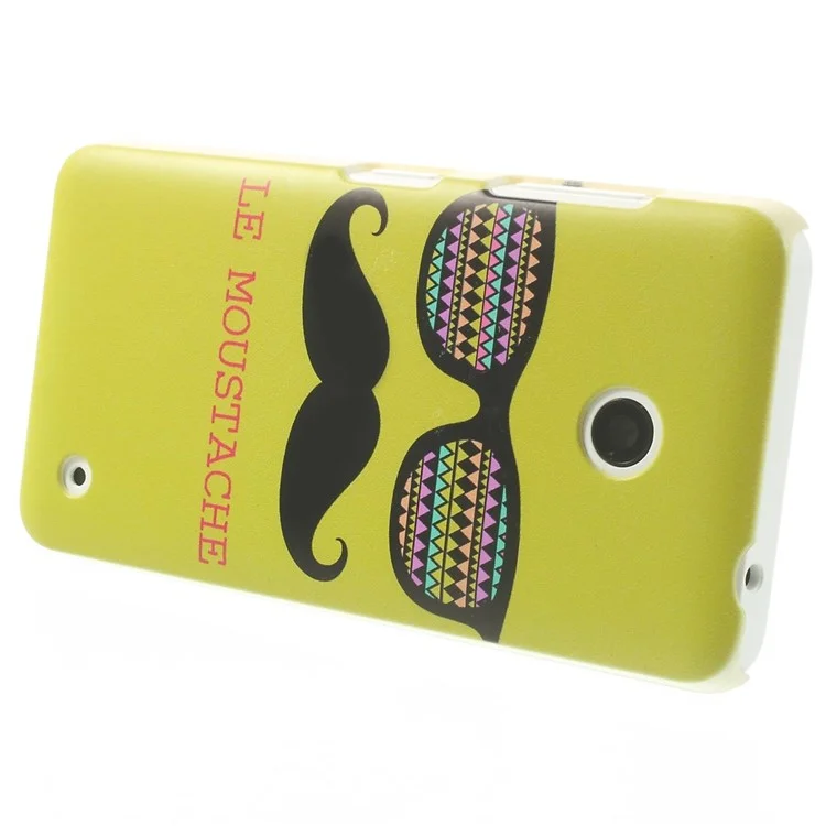 Le Moustache & Glasses Hard Case for Nokia Lumia 635 630 - Green Background