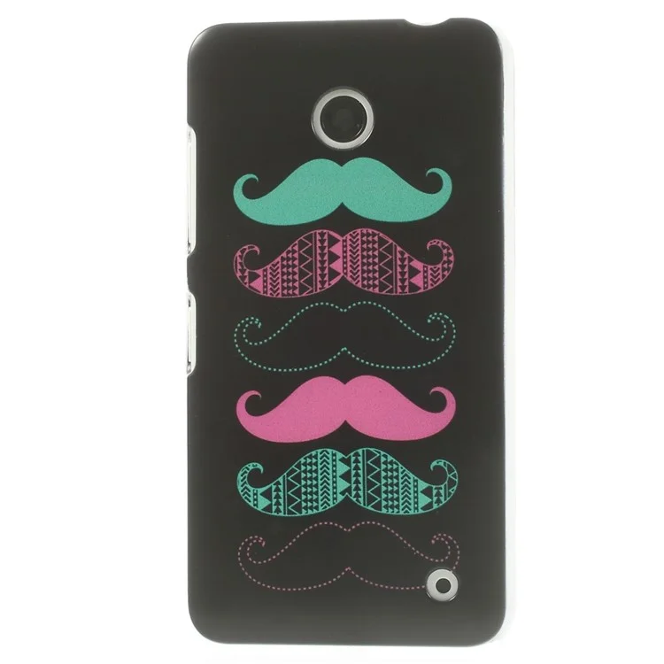 Six Cute Moustache Pattern Slim Hard Case for Nokia Lumia 635 630
