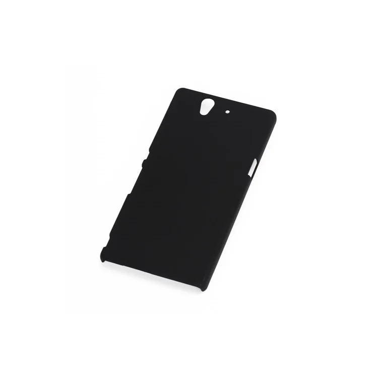 Solid Color Smooth Rubberized Strong Hard Back Case for Sony Xperia Z C6603 C6602 L36h HSPA+ LTE - Black