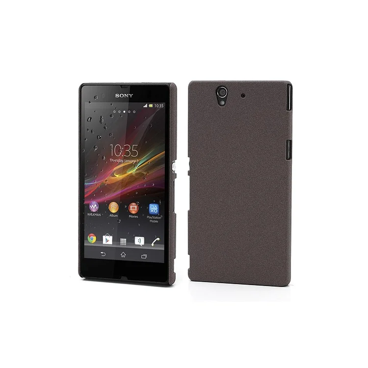 Ultra Slim QuickSand Plastic Case Cover for Sony Xperia Z C6603 L36h Yuga - Coffee