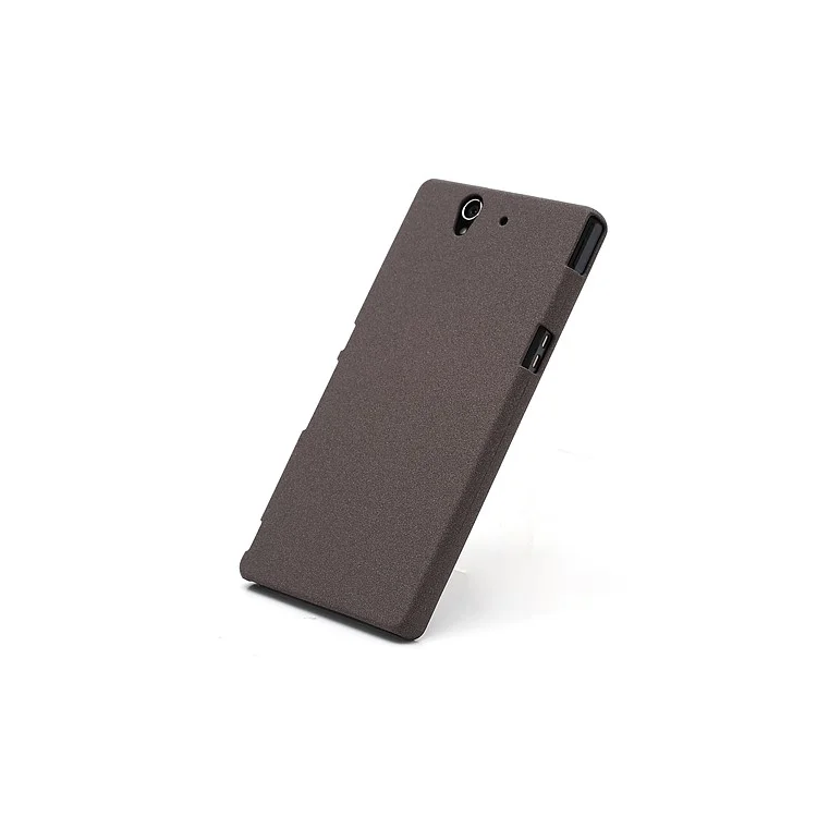 Ultra Slim QuickSand Plastic Case Cover for Sony Xperia Z C6603 L36h Yuga - Coffee