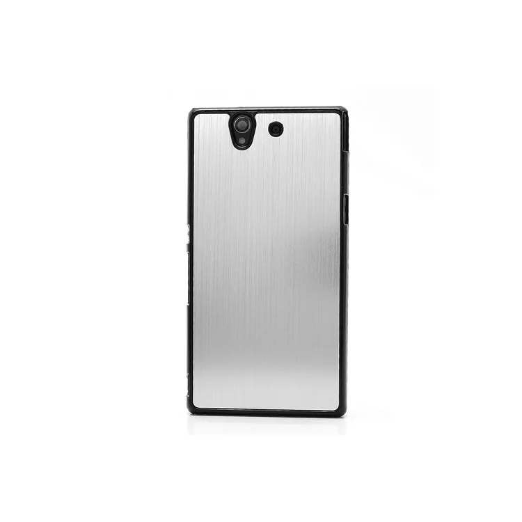 Silver Brushed Aluminum Skin Plastic Hard Case for Sony Xperia Z C6603 C6602 L36h