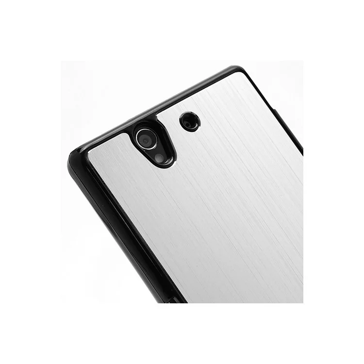 Silver Brushed Aluminum Skin Plastic Hard Case for Sony Xperia Z C6603 C6602 L36h