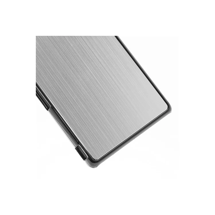 Silver Brushed Aluminum Skin Plastic Hard Case for Sony Xperia Z C6603 C6602 L36h