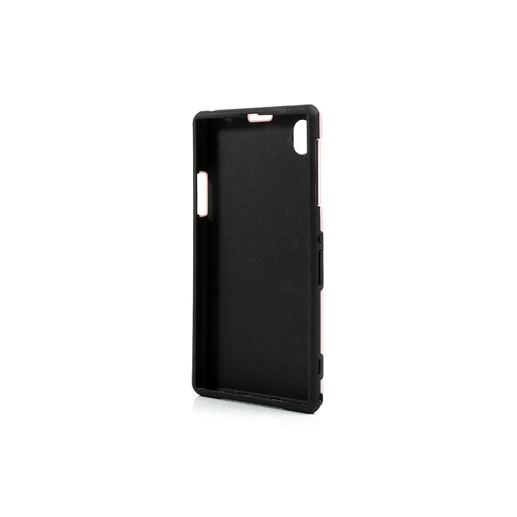 3D Cube PC & TPU Hybrid Cover for Sony Xperia Z1 L39h C6903 C6902 C6906 - Black / Pink