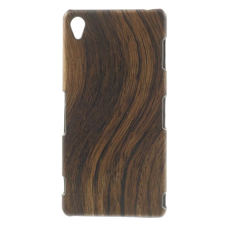 Wood Grain Skin Leather Hard Protective Case for Sony Xperia Z3 D6603 D6653