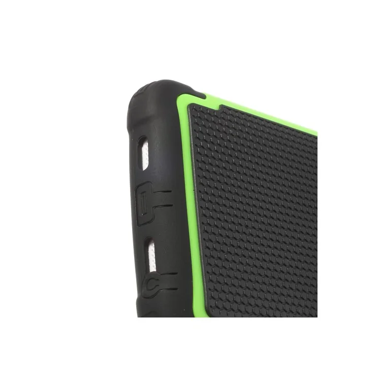 Green for LG Optimus G2 D801 D802 Football Grain PC & Silicone Combo Shell
