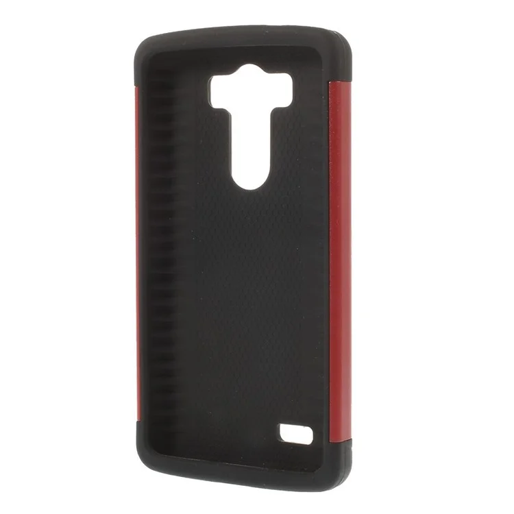 Football Grain PC + Silicone Combo Cover for LG G3 D850 D855 LS990 - Red