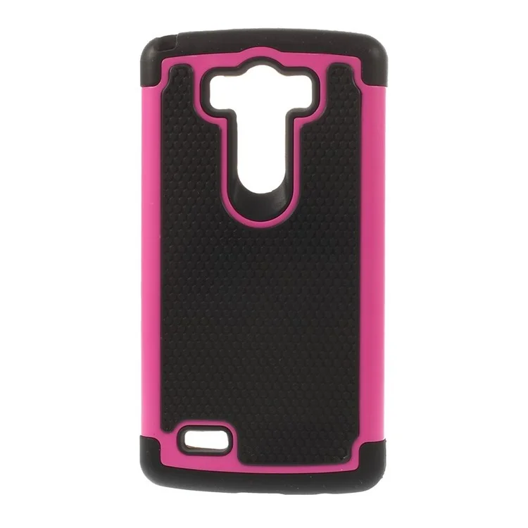 Football Grain PC + Silicone Combo Cover for LG G3 D850 D855 LS990 - Rose