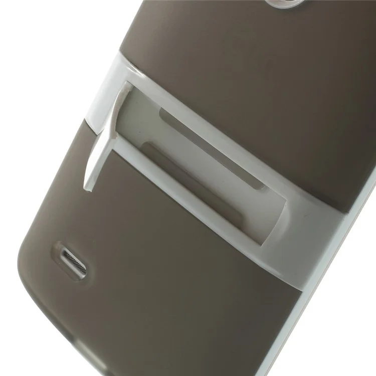 Detachable Frosted TPU & PC Hybrid Case Shell w/ Kickstand for LG G3 D850 D855 LS990 - Grey