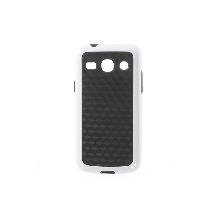 3D Cube Plastic & TPU Hybrid Cover for Samsung Galaxy Core Plus G3500 / Trend 3 G3502 - Black / White