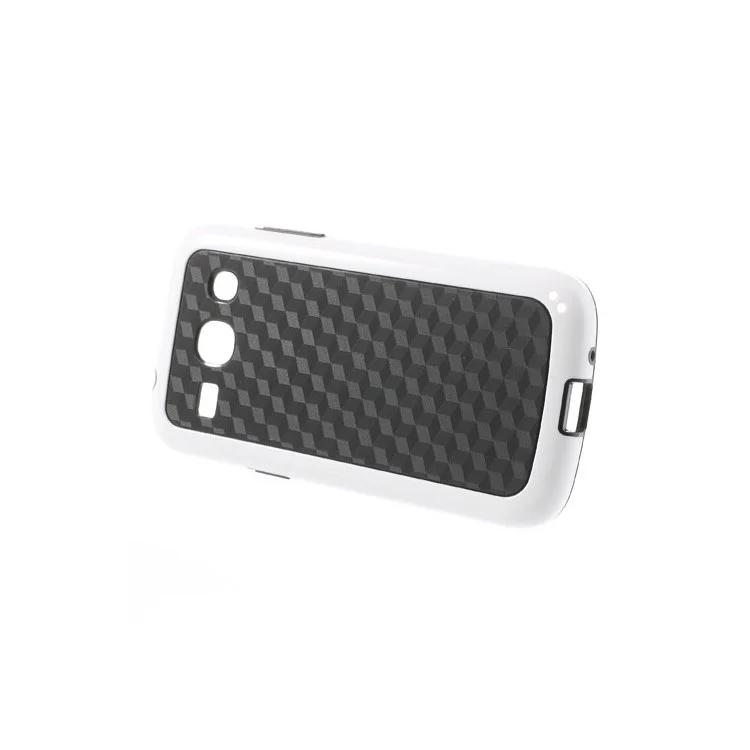 3D Cube Plastic & TPU Hybrid Cover for Samsung Galaxy Core Plus G3500 / Trend 3 G3502 - Black / White