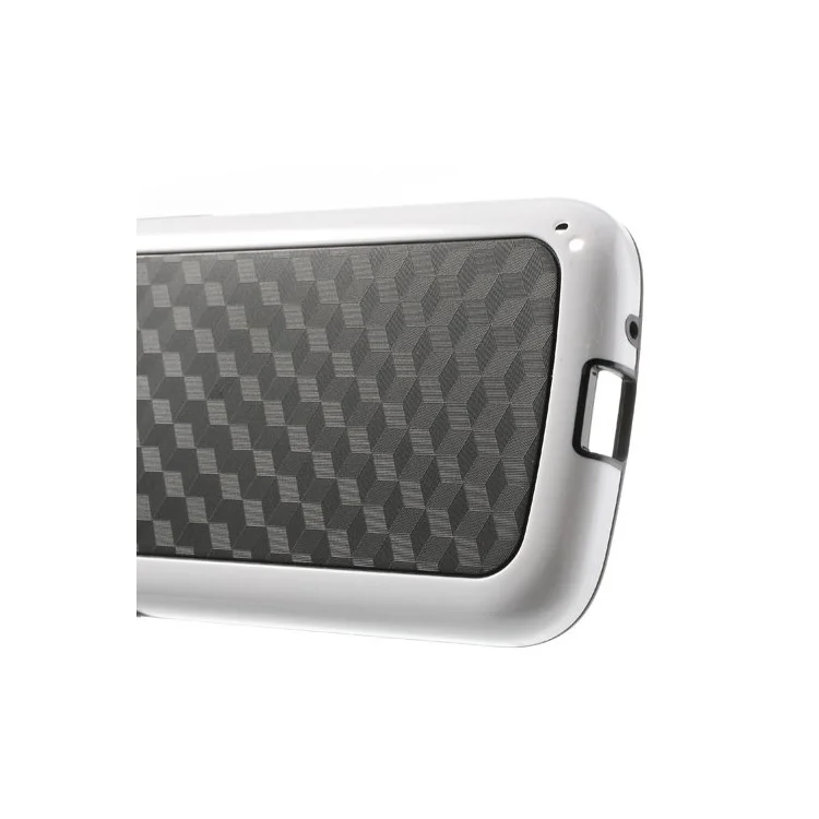 3D Cube Plastic & TPU Hybrid Cover for Samsung Galaxy Core Plus G3500 / Trend 3 G3502 - Black / White
