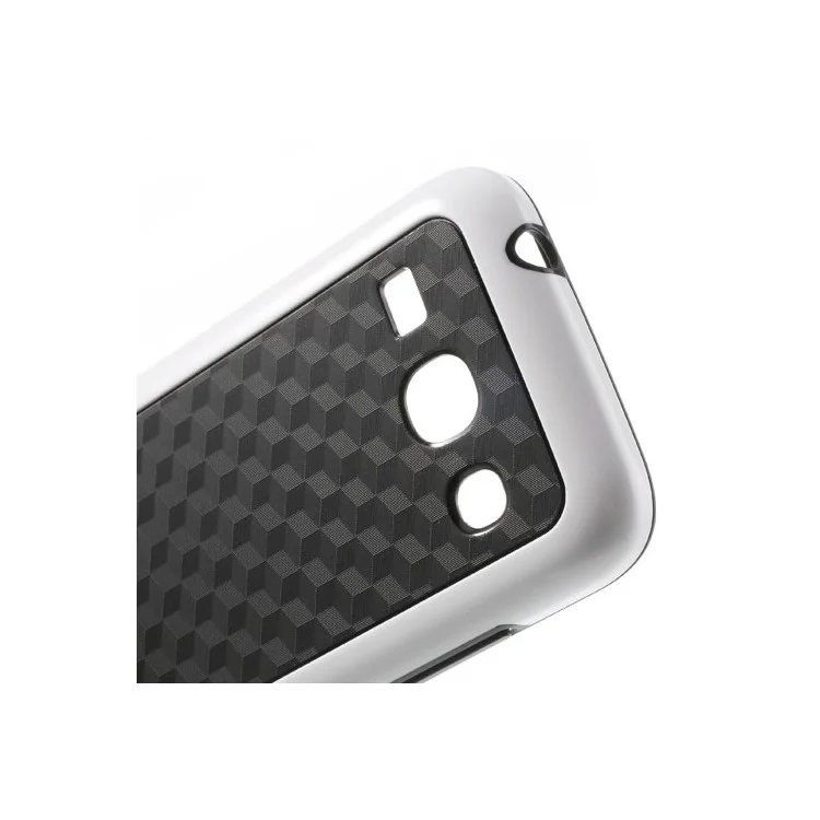 3D Cube Plastic & TPU Hybrid Cover for Samsung Galaxy Core Plus G3500 / Trend 3 G3502 - Black / White