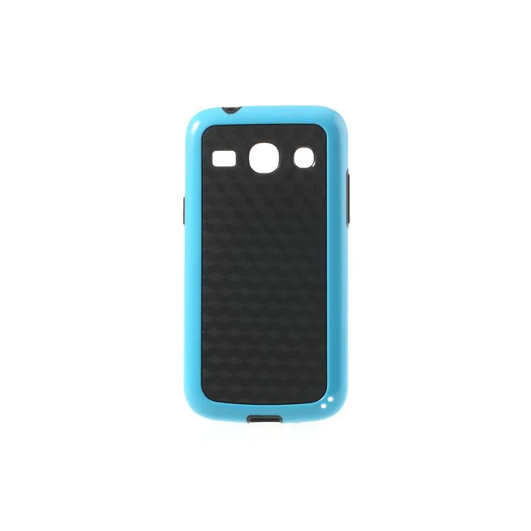 3D Cube Plastic & TPU Hybrid Shell for Samsung Galaxy Core Plus G3500 / Trend 3 G3502 - Black / Blue