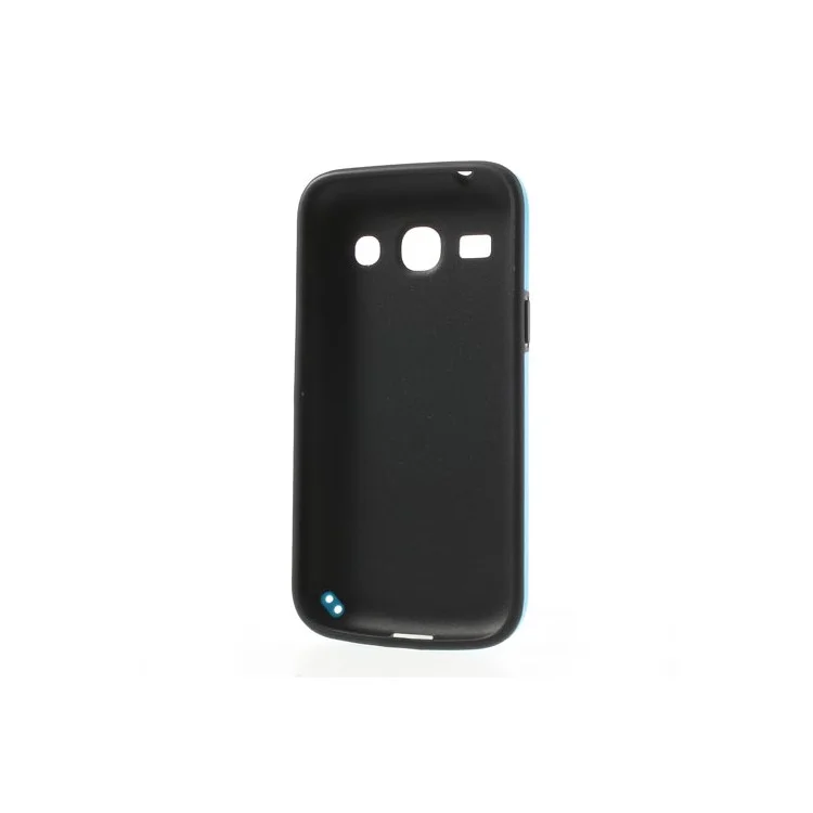 3D Cube Plastic & TPU Hybrid Shell for Samsung Galaxy Core Plus G3500 / Trend 3 G3502 - Black / Blue