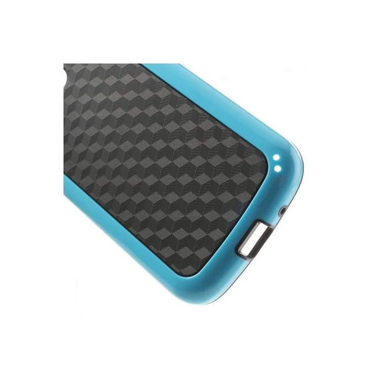 3D Cube Plastic & TPU Hybrid Shell for Samsung Galaxy Core Plus G3500 / Trend 3 G3502 - Black / Blue