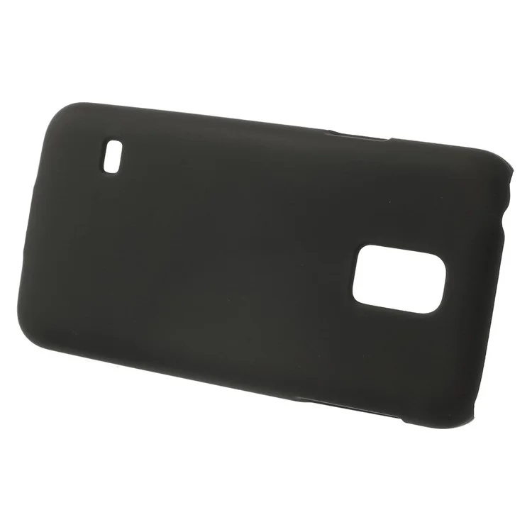 Matte Rubberized Plastic Case for Samsung Galaxy S5 Mini SM-G800 - Black