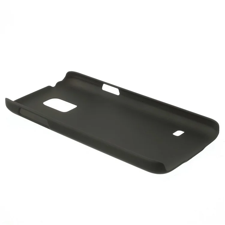 Matte Rubberized Plastic Case for Samsung Galaxy S5 Mini SM-G800 - Black