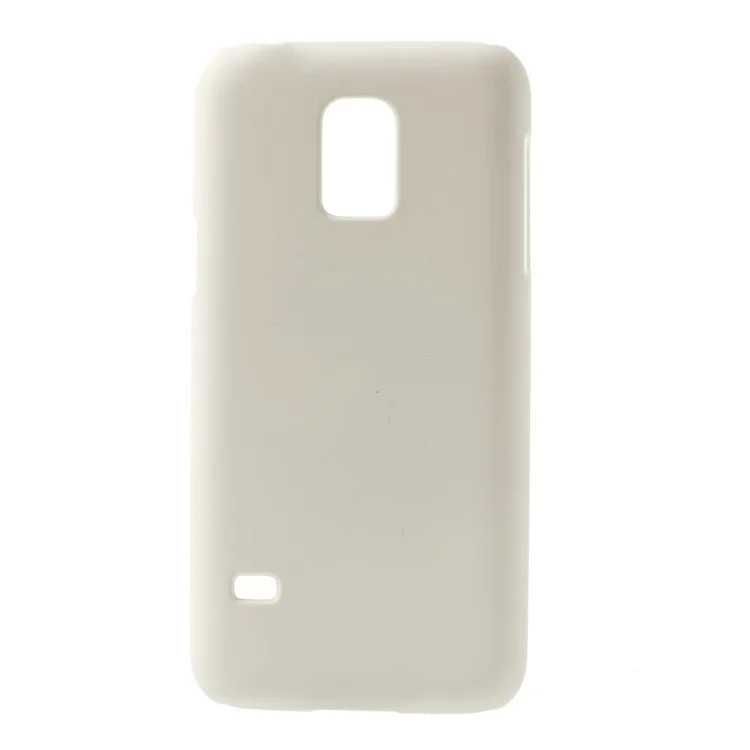 Matte Rubberized Plastic Cover for Samsung Galaxy S5 Mini SM-G800 - White