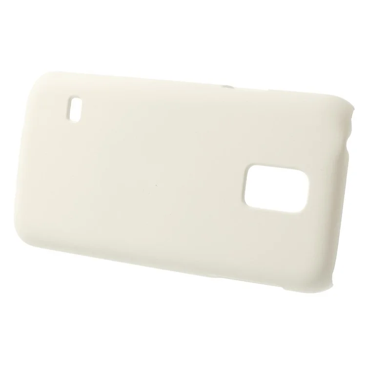 Matte Rubberized Plastic Cover for Samsung Galaxy S5 Mini SM-G800 - White