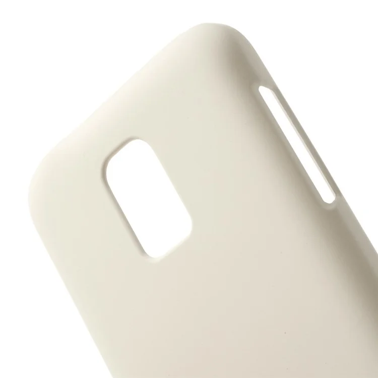 Matte Rubberized Plastic Cover for Samsung Galaxy S5 Mini SM-G800 - White
